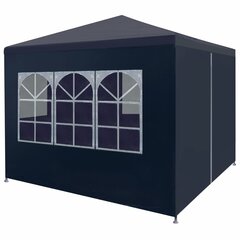 vidaXL svinību telts, zila, 3x3 m cena un informācija | Dārza nojumes un lapenes | 220.lv