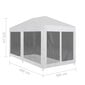 vidaXL svinību telts ar 6 sieta sienām, 6x3 m cena un informācija | Dārza nojumes un lapenes | 220.lv