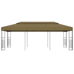 vidaXL dārza nojume, 6x3x2,7 m, pelēkbrūna, 180 g/m² cena un informācija | Dārza nojumes un lapenes | 220.lv