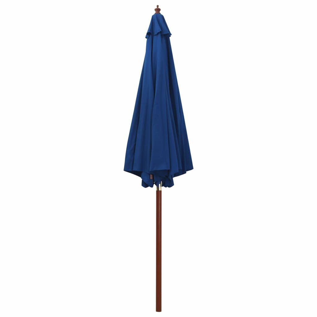 vidaXL saulessargs ar koka kātu, 300x258 cm, zils cena un informācija | Saulessargi, markīzes un statīvi | 220.lv