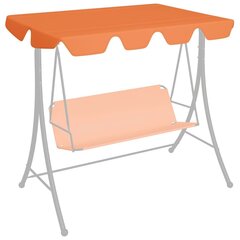 vidaXL dārza šūpoļu rezerves jumtiņš, oranžs, 226x186 cm, 270 g/m² цена и информация | Садовые качели | 220.lv