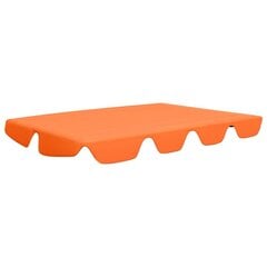 vidaXL dārza šūpoļu rezerves jumtiņš, oranžs, 192x147 cm, 270 g/m² цена и информация | Садовые качели | 220.lv