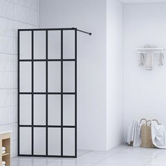 vidaXL dušas siena, rūdīts stikls, 90x195 cm cena un informācija | Dušas durvis, dušas sienas | 220.lv