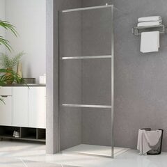 vidaXL dušas siena, caurspīdīgs ESG stikls, 80x195 cm cena un informācija | Dušas durvis, dušas sienas | 220.lv