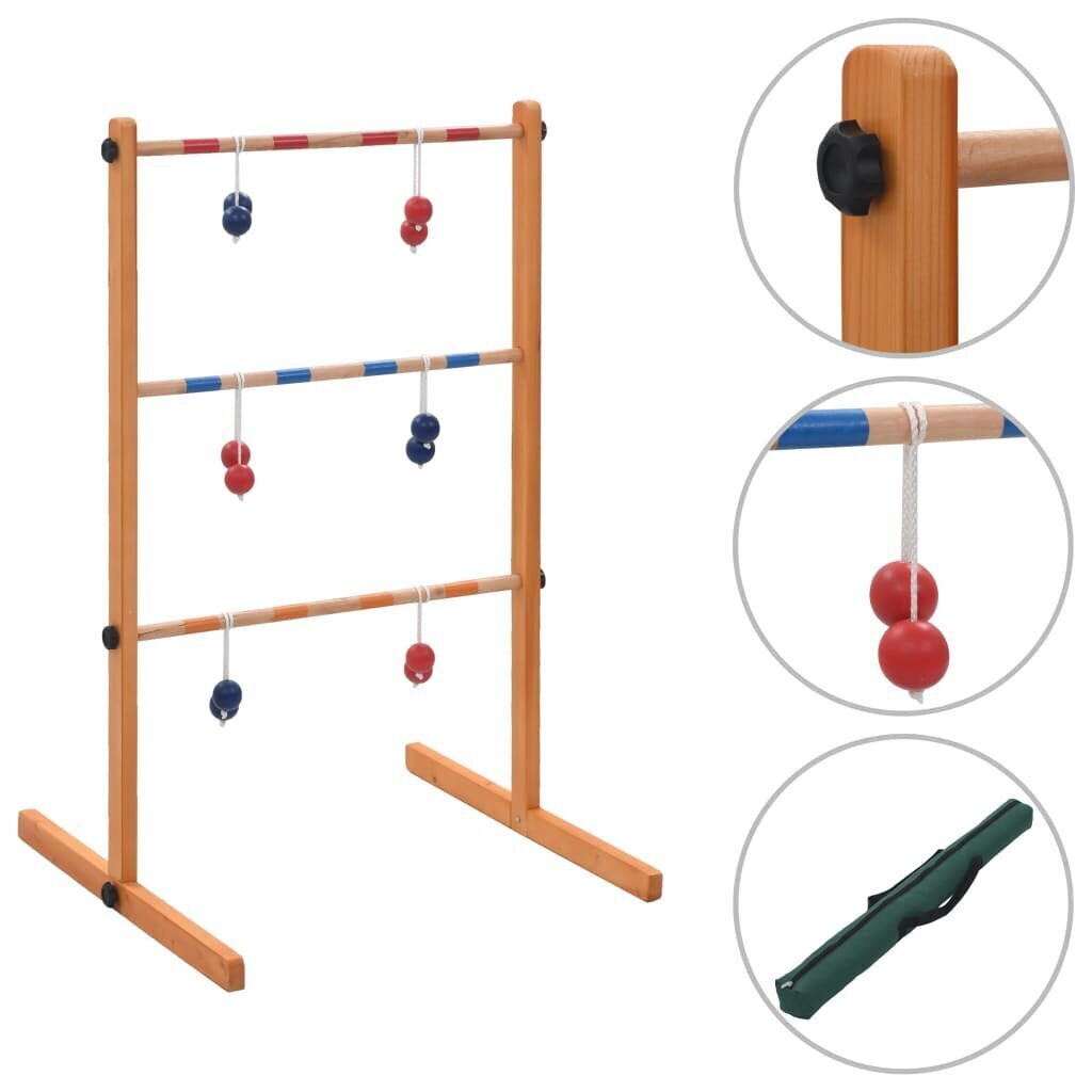 vidaXL spēle Spin Ladder, koks цена и информация | Spēles brīvā dabā | 220.lv