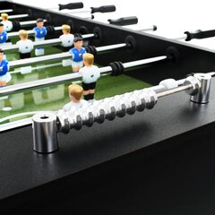 vidaXL galda futbols, 140x74,5x87,5 cm, 60 kg, tērauds, melns cena un informācija | Galda spēles | 220.lv