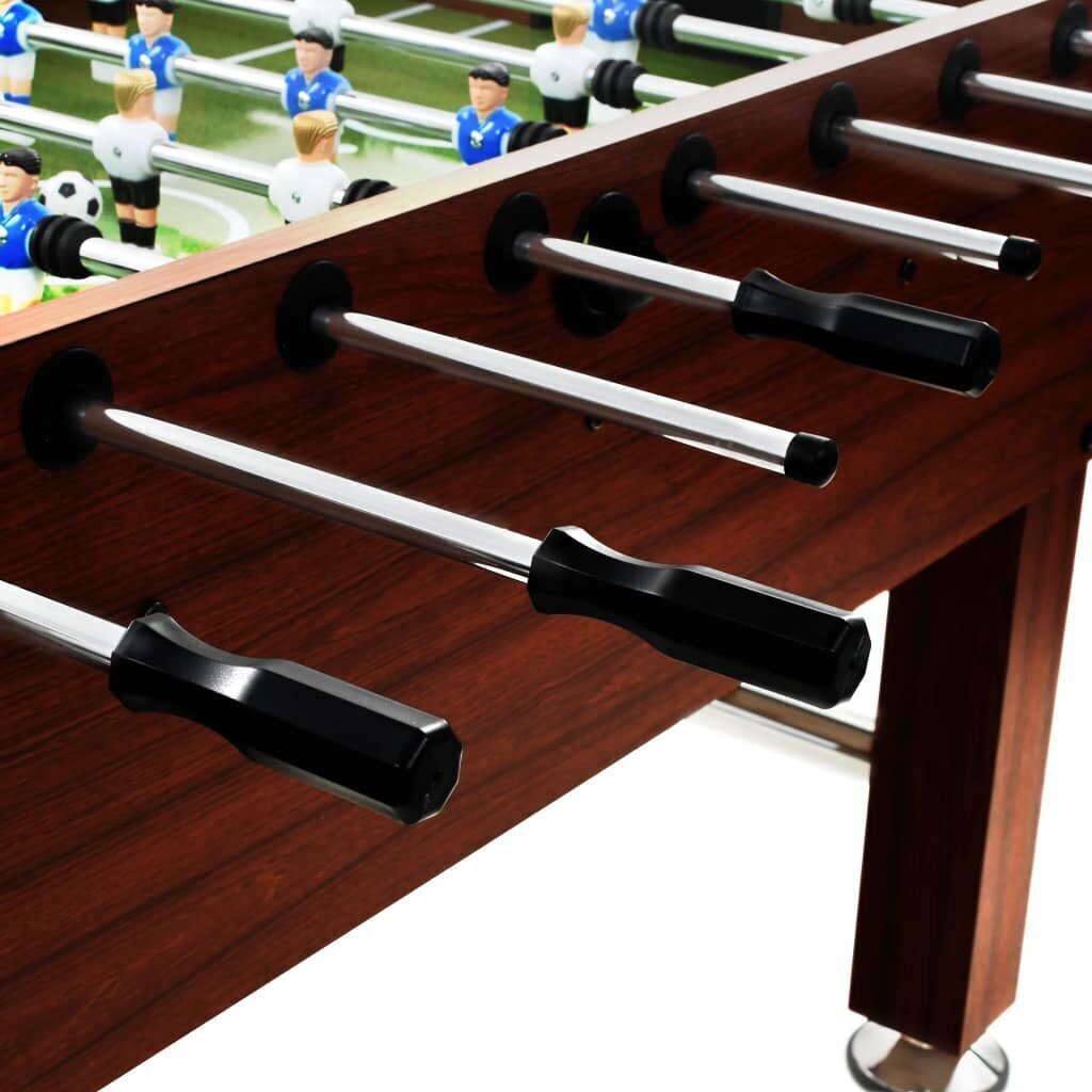 vidaXL galda futbols, 140x74,5x87,5 cm, 60 kg, tērauds, brūns цена и информация | Galda spēles | 220.lv