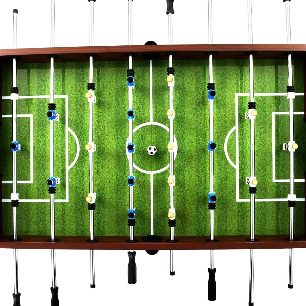 vidaXL galda futbols, 140x74,5x87,5 cm, 60 kg, tērauds, brūns цена и информация | Galda spēles | 220.lv