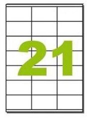 Līmējama etiķete 21, 70x42,3 mm cena un informācija | Burtnīcas un papīra preces | 220.lv
