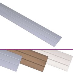 vidaXL kāpņu profili, 5 gab., 134 cm, sudraba krāsas alumīnijs cena un informācija | Profila savienošana | 220.lv