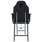 vidaXL kosmetoloģijas krēsls, mākslīgā āda, 185x78x76 cm, melns цена и информация | Atpūtas krēsli | 220.lv