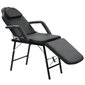 vidaXL kosmetoloģijas krēsls, mākslīgā āda, 185x78x76 cm, melns цена и информация | Atpūtas krēsli | 220.lv