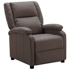 vidaXL atpūtas krēsls, atgāžams, brūna mākslīgā āda cena un informācija | Atpūtas krēsli | 220.lv
