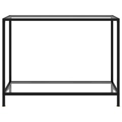 vidaXL konsoles galdiņš, 100x35x75 cm, rūdīts stikls, caurspīdīgs cena un informācija | Konsoles galdiņi | 220.lv