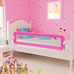 vidaXL bērnu gultas aizsargbarjeras, 2 gab., rozā, 150x42 cm цена и информация | Товары для безопасности детей дома | 220.lv