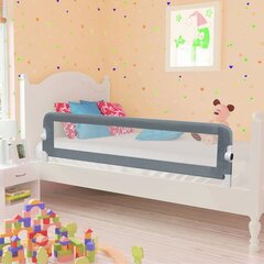 vidaXL bērnu gultas aizsargbarjera, pelēka, 120x42 cm, poliesters cena un informācija | Bērnu drošības preces | 220.lv