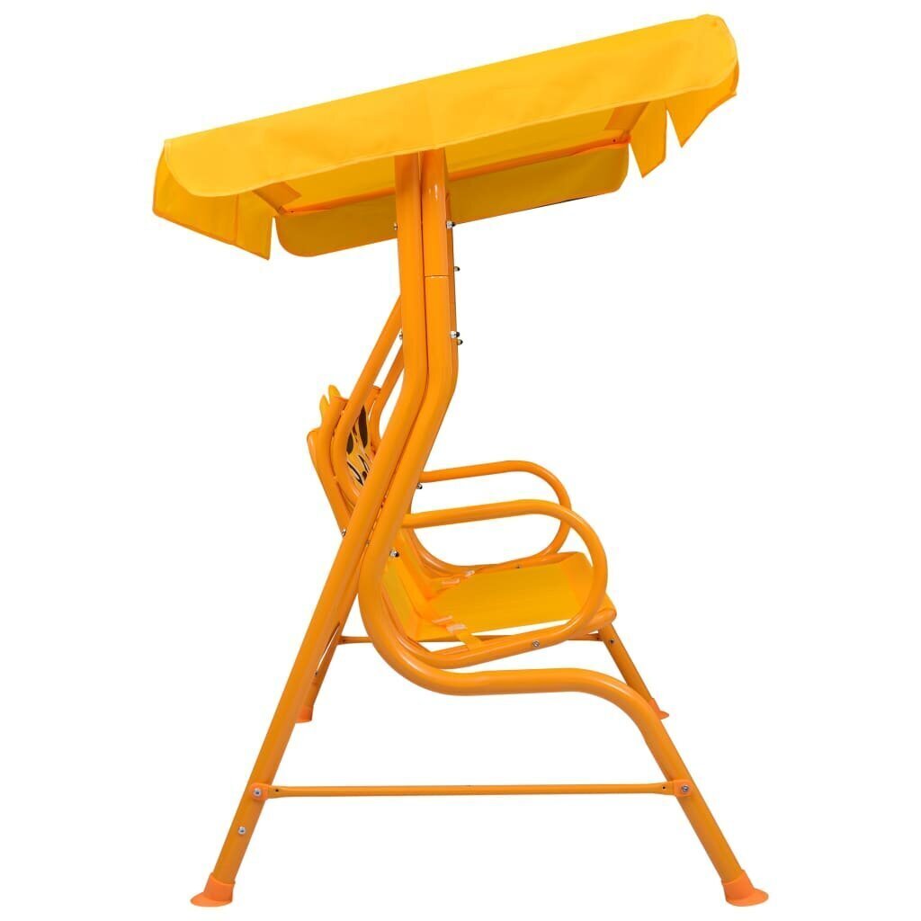 vidaXL bērnu šūpuļdīvāns, dzeltens, 115x75x110 cm, audums cena un informācija | Šūpoles | 220.lv