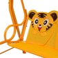 vidaXL bērnu šūpuļdīvāns, dzeltens, 115x75x110 cm, audums cena un informācija | Šūpoles | 220.lv