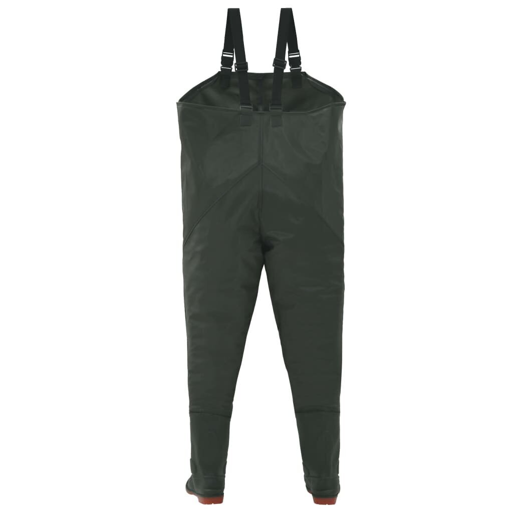 vidaXL makšķernieku bikses ar zābakiem, zaļas, 42. izmērs cena un informācija | Makšķernieku apģērbs, zābaki | 220.lv
