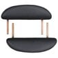vidaXL masāžas galds ar 2 balstiem, saliekams, ovāls, 4 cm, melns cena un informācija | Masāžas piederumi | 220.lv