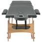 vidaXL masāžas galds, 3 daļas, 186x68cm, koka rāmis, antracītpelēks цена и информация | Masāžas piederumi | 220.lv