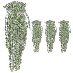 vidaXL mākslīgi efejas krūmi, 4 gab., raibi, 90 cm cena un informācija | Mākslīgie ziedi | 220.lv