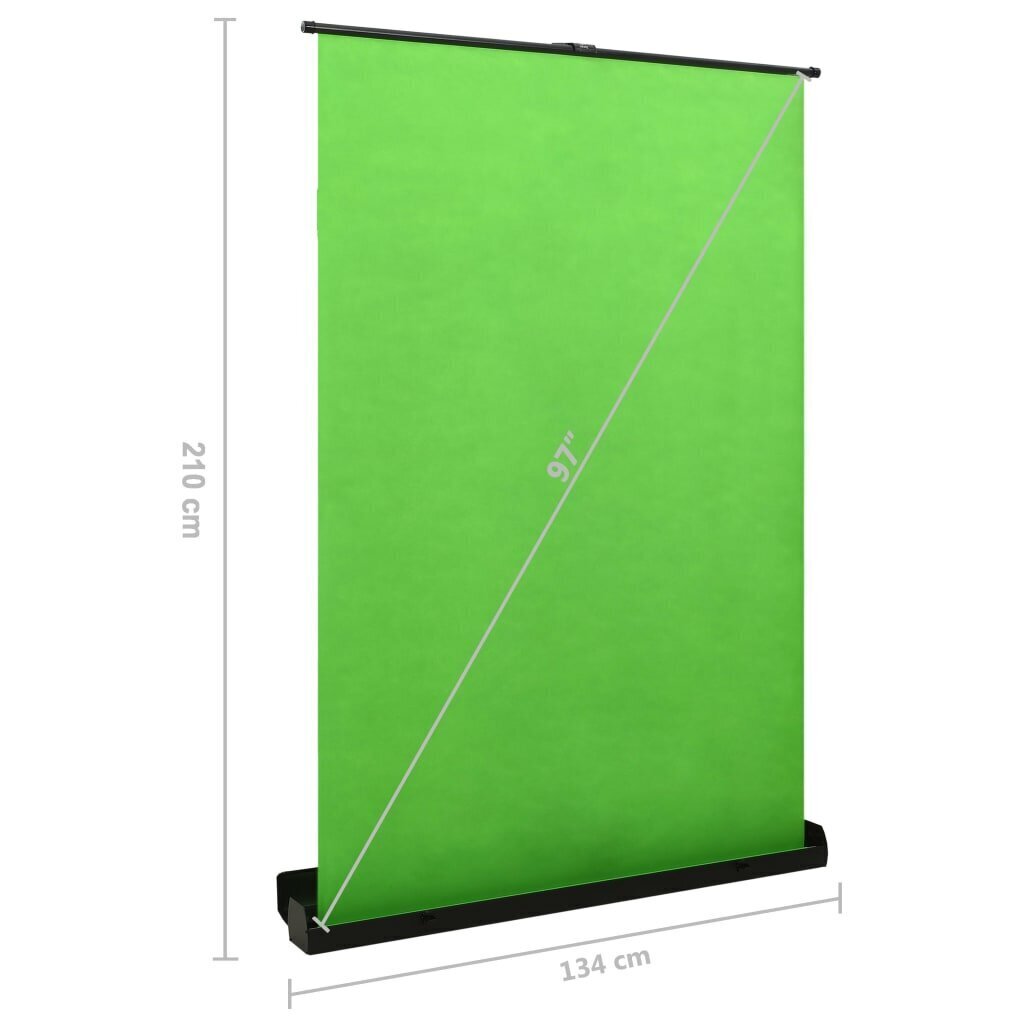 vidaXL foto fons, zaļš, 60", 4:3 цена и информация | Apgaismojums fotografēšanai | 220.lv