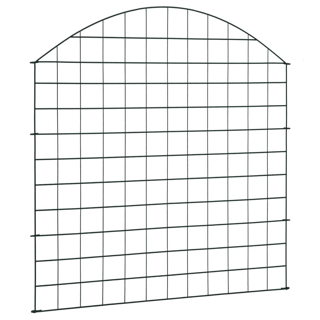 vidaXL dīķa žoga komplekts, zaļš, 77,5x78,5 cm, arkveida cena un informācija | Žogi un piederumi | 220.lv