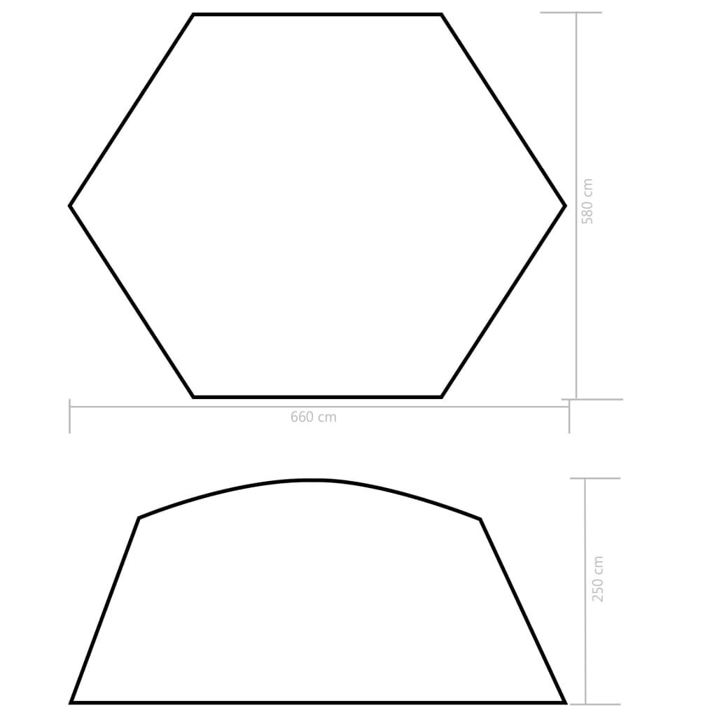 vidaXL baseina nojume, 660x580x250 cm, zils audums цена и информация | Baseinu piederumi | 220.lv