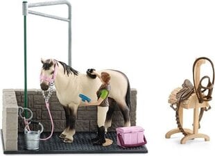 Figūriņu komplekts: Zirgu mazgātava ar piederumiem Schleich, 42104 цена и информация | Игрушки для девочек | 220.lv