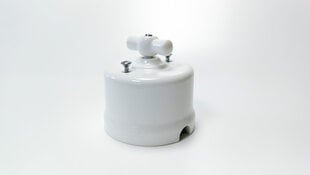 Белый керамический выключатель поверхностного монтажа, 220 В цена и информация | Электрические выключатели, розетки | 220.lv