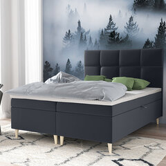 Кровать Selsey Sclarea Bonell 160x200 см, темно-серая цена и информация | Кровати | 220.lv