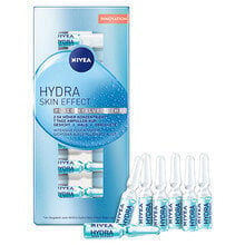 Intensīvi mitrinošas sejas ādas ampulas Nivea Hydra Skin Effect, 7 x 7 ml cena un informācija | Serumi sejai, eļļas | 220.lv