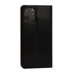 iPhone 12/12 Pro maciņš Leather Book, melns цена и информация | Чехлы для телефонов | 220.lv