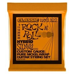 Stīgas el. ģitārai Ernie Ball Classic Rock'n'Roll Hybrid Slinky 9-46 cena un informācija | Mūzikas instrumentu piederumi | 220.lv