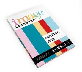 Krāsainā papīra mix 160 g, A4 7x10 košas krāsas cena un informācija | Burtnīcas un papīra preces | 220.lv