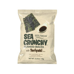 Jūras aļģu uzkodas ar Teriyaki garšu, SEA CRUNCHY, 12 gab. cena un informācija | Uzkodas, čipsi | 220.lv