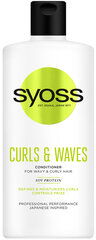 Balzams Syoss Curls & Waves 440 ml cena un informācija | Matu kondicionieri, balzāmi | 220.lv