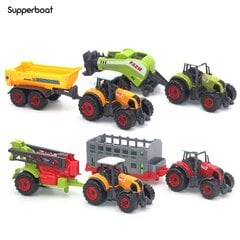 Lauksaimniecības tehnika - saimniecības komplekts bērniem (6 gab.) traktors cena un informācija | Attīstošās rotaļlietas | 220.lv