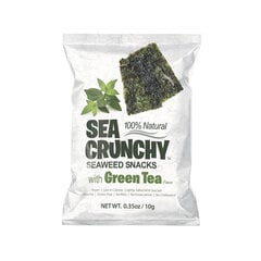 Jūras aļģu uzkodas ar zaļo tēju, SEA CRUNCHY, 12 gab. cena un informācija | Uzkodas, čipsi | 220.lv
