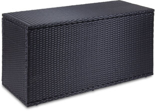 Коробка для садовых инструментов Fieldmann Black Rattan, 125x50x60 цена и информация | Уличные контейнеры, контейнеры для компоста | 220.lv