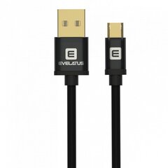 Evelatus Data vads Micro USB EDC02 Dual Side - Blister Grey cena un informācija | Savienotājkabeļi | 220.lv