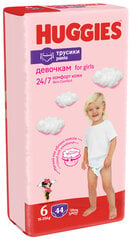 Autiņbiksītes HUGGIES PANT Girls 6(15-25kg), 44 gab. cena un informācija | Autiņbiksītes | 220.lv