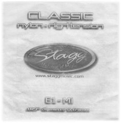 Stīgas klasiskai ģitārai Stagg CLN-B2N cena un informācija | Mūzikas instrumentu piederumi | 220.lv