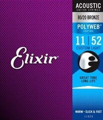 Stīgas ak. ģitārai Elixir 11025 0.011-0.052 cena un informācija | Elixir Mūzikas instrumenti un piederumi | 220.lv