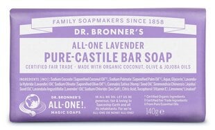 Ekoloģiskās Kastīlijas ziepes Dr. Bronner's Lavender, 140 g цена и информация | Мыло | 220.lv