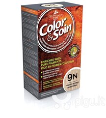 Noturīga matu krāsa bez agresīvām vielām Color&Soin Nr.9N, medus blonda krāsa, 135ml cena un informācija | Matu krāsas | 220.lv