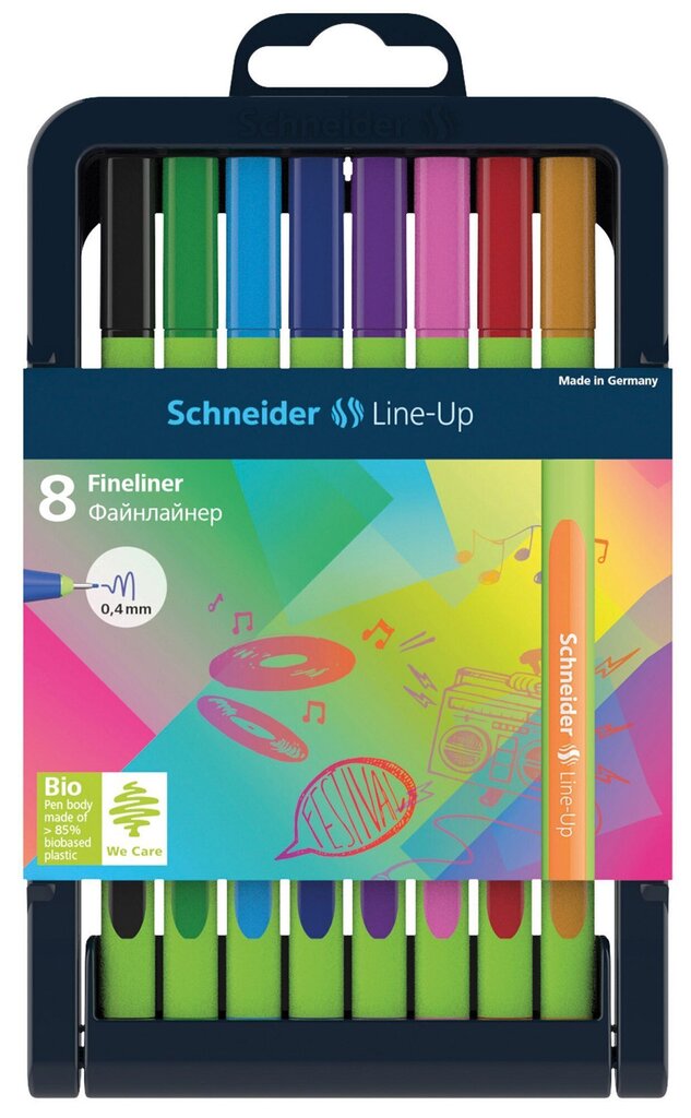 Pildspalvu komplekts Line-up 0,4 Schneider 8 gab. цена и информация | Rakstāmpiederumi | 220.lv