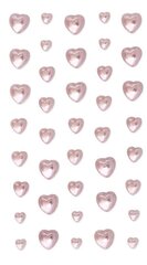 Клейкие жемчужины Сердечки, розовые, 40 шт. цена и информация | Принадлежности для изготовления украшений, бисероплетения | 220.lv