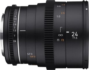 SAMYANG 24mm T1.5 VDSLR MK2 Canon RF cena un informācija | Objektīvi | 220.lv
